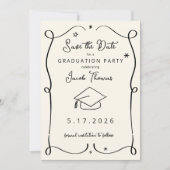 Save the Date Graduation Card Kaart (Voorkant)