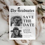 Save The Date Graduation Conjointe De Journaux Économisez La Dat<br><div class="desc">C'est le moment pour les diplômés de réfléchir à leur parcours et de célébrer leurs réalisations avec ceux qui les ont soutenus et encouragés en chemin. Et quelle meilleure façon de commémorer cette étape que d'enregistrer la date de la faire-part de graduation conjointe ? Imaginez que vos proches reçoivent un...</div>