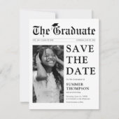 Save The Date Graduation De Journaux Enregistrer La Date Annonce (Devant)