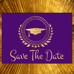Save The Date Graduation Enregistrer La Date Casquette Gold Grad