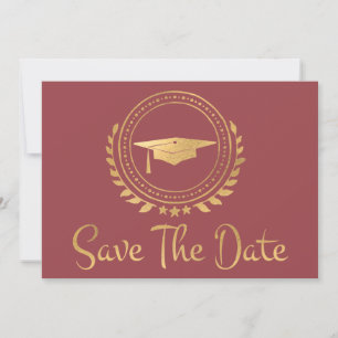 Save The Date Graduation Enregistrer La Date Gold Grad Casquette