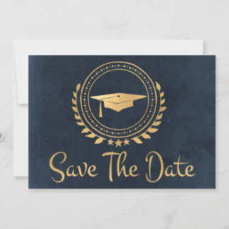 Save The Date Graduation Enregistrer La Date Gold Grad Casquette