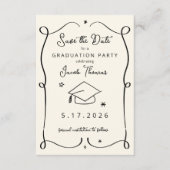 Save the Date Graduation Insert Card Kaart (Voorkant)