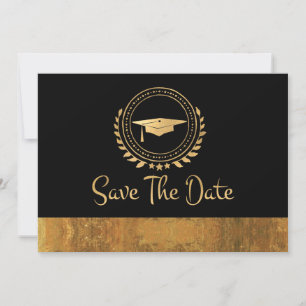 Save The Date Graduation Sauvegardez La Date Gold Grad Casquette