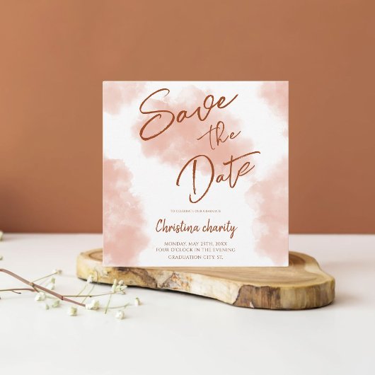 Save The Date Graduation unique Peach Fuzz