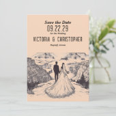 Save The Date Grand Canyon Couple Enregistrer la date (Debout devant)