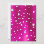 Save The Date Grand Confetti Diamant Hot Pink Ombre Foil (Dos)