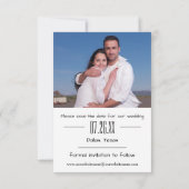 Save The Date Grand Empire Date & Photo-3x5Wedding Enregistrer l (Dos)