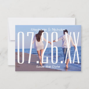 Save The Date Grand Empire Date & Photo-3x5Wedding Enregistrer l