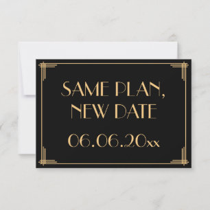 Save The Date Grand mariage Gatsby Art Déco Même plan nouvelle d