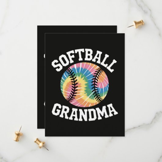 Save The Date Grand-mère de softball (Devant/Arrière en situation)