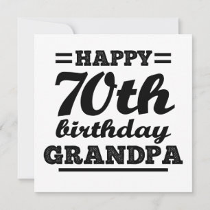 Save The Date grand-père de 70e anniversaire heureux