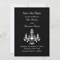 Grand Salle de bal Enregistrer la date (noir)
