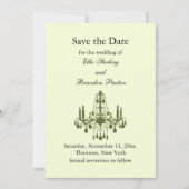 Save The Date Grand Salon de bal Enregistrer la date (vert) (Devant)