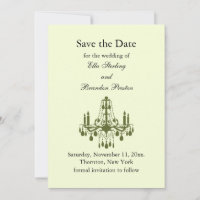 Grand Salon de bal Enregistrer la date (vert)