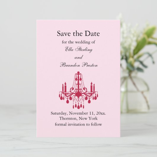 Save The Date Grand Salon Enregistrer la date (rouge) (Debout devant)