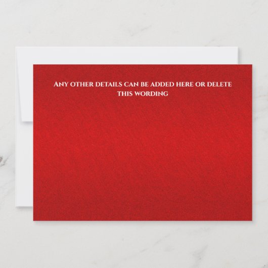 Save The Date Grande ouverture de l'arc rouge do-it-yourself com (Dos)