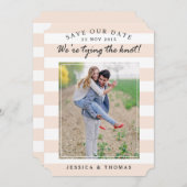 Save The Date Grandes roses et blanches modernes | Photo Enregis (Devant / Derrière)