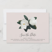 Save The Date Grandiflora | Blush Pink & White Magnolia Mariage (Devant)