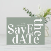Save The Date Gras blanc vert Sage Simple (Debout devant)