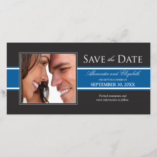 Save The Date Gras Bleu Bande Enregistrer la date de l'annonce