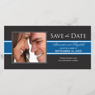 Save The Date Gras Bleu Bande Enregistrer la date de l'annonce