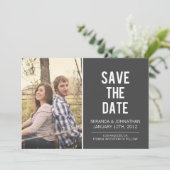 Save The Date Gras Gris Photo Enregistrer La Date Annonces (Debout devant)