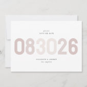 Save The Date Gras moderne Big Date en Musk Taupe Photo (Devant)