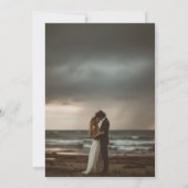 Save The Date Gras Monogramme Noir Initiales Mariage photo moder (Dos)
