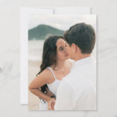 Save The Date Gras Script Peach Photo Mariage élégant (Dos)