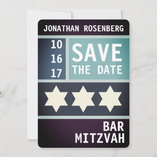 Save The Date Gras Star de David Bar Mitzvah Enregistrer la date
