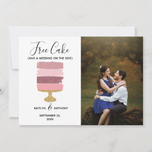 Save The Date Gratuit Gâteau Amusant Photo Moderne Mariage Enreg