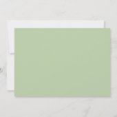 Save The Date Green Botanical Feuilles Wreath Enregistrer la dat (Dos)