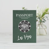 Save The Date Green Las Vegas Passport Enregistrer La Date (Debout devant)