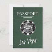 Save The Date Green Las Vegas Passport Enregistrer La Date (Devant)