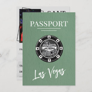Save The Date Green Las Vegas Passport Enregistrer La Date
