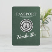 Save The Date Green Nashville Passport Enregistrer La Date (Debout devant)