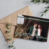 Save The Date Green Simple Modern Wedding Enregistrer la date