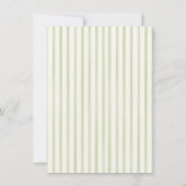 Save The Date Green Wedding Striped (Dos)