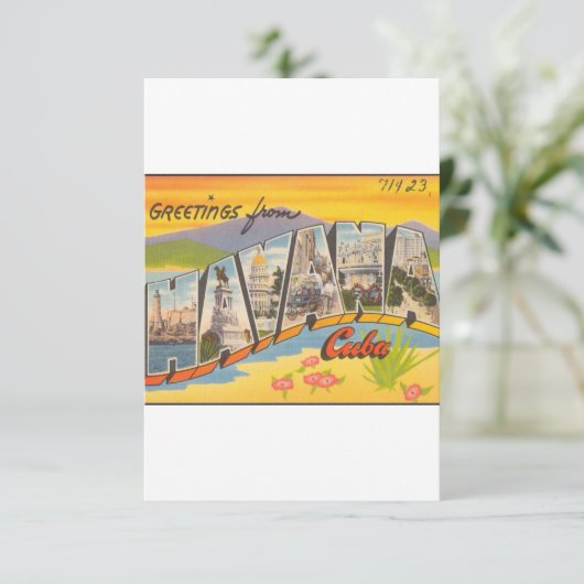Save The Date Greetings From Havana Cuba (Debout devant)