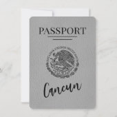 Save The Date Grey Cancun Passeport Enregistrer La Date (Dos)