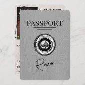 Save The Date Grey Reno Passeport Enregistrer La Date (Devant / Derrière)