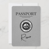Save The Date Grey Reno Passeport Enregistrer La Date (Devant)