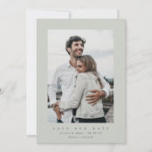 Save The Date GreyGreen Ultra Minimal Enregistrer La Date Annonc (Devant)