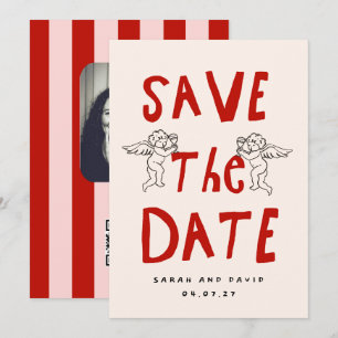 Save The Date Gribouillage Romantique Doodle Date à Sauvegarder