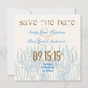 Save The Date Gris Bleu Bleu Bleu Police Enregistrer la date