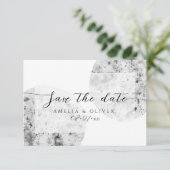 Save The Date gris minimaliste | MARIAGE (Debout devant)