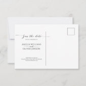 Save The Date gris minimaliste | MARIAGE (Dos)