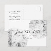 Save The Date gris minimaliste | MARIAGE (Devant / Derrière)