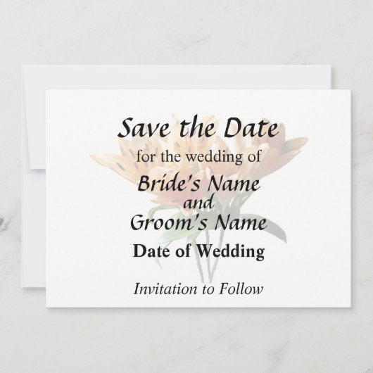Save The Date Groupe de Lilies orange (Devant)